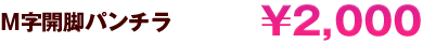 M字開脚パンチラ